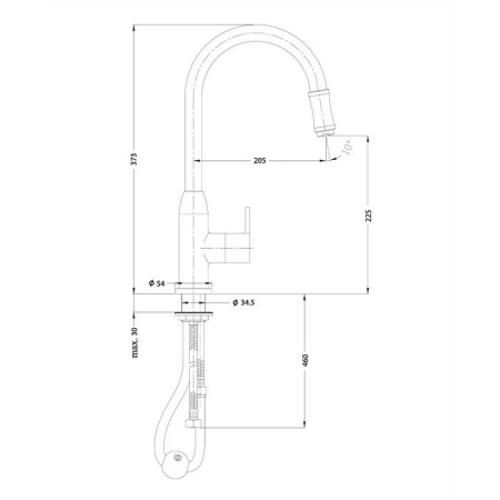 Смеситель для кухни Omnires Clip 2008NSCR хром 