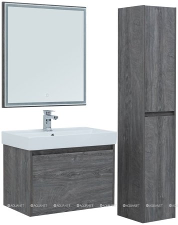 Зеркало Aquanet Nova Lite 60 дуб рошелье LED 