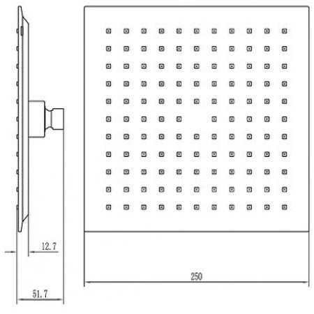 Верхний душ Aquanet Static AF330-84-S250B 261826 Черный матовый 
