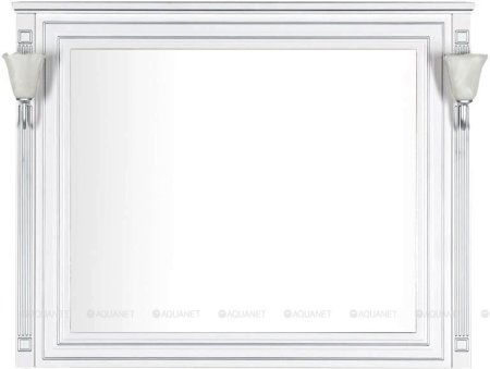 Зеркало Aquanet Паола 120 белый/серебро 