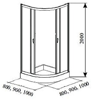 Душевой уголок Timo TL-8001 с поддоном 