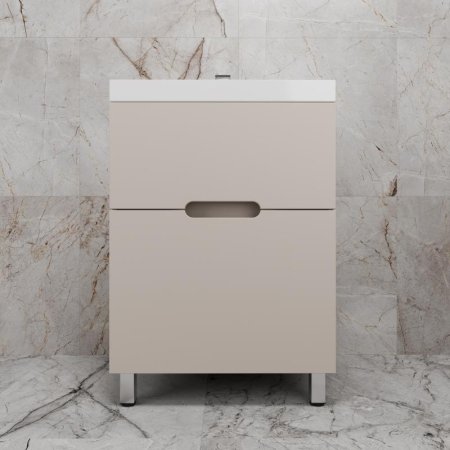 Тумба напольная Style Line "Матис 70" под ASTI 70 (2 ящика), КРЕМ, ЭМАЛЬ 