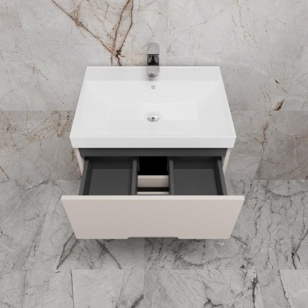 Тумба напольная Style Line "Матис 70" под ASTI 70 (2 ящика), КРЕМ, ЭМАЛЬ 