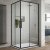 Душевой уголок Vincea Slim-U 100x80 VSS-2SU8010CLB профиль Черный матовый стекло прозрачное 