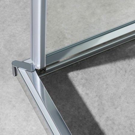 Душевой уголок Vincea Slim-U 100x80 VSS-2SU8010CLB профиль Черный матовый стекло прозрачное 