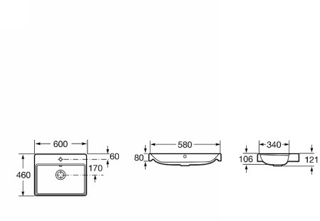Раковина Roca Ona 60 ZRU9307561 Белая 