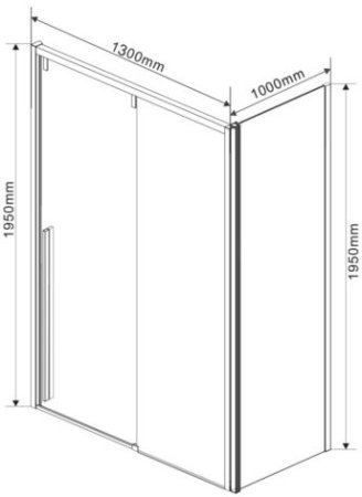 Душевой уголок Vincea Lugano 130х100 VSR-1L1013CL-1 профиль Хром стекло прозрачное 