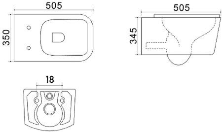 Унитаз Azario Nova AZ2216 подвесной Белый с сиденьем Микролифт 