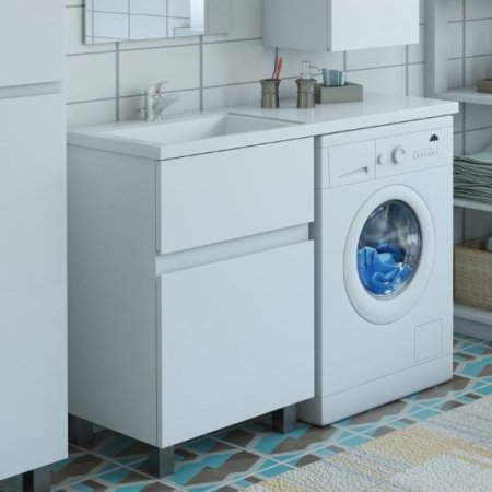 Тумба с раковиной Эстет Dallas Luxe 115 напольная, 2 ящика, L 