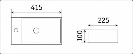 Раковина CeramaLux D1043-2 накладная/подвесная 