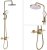 Душевая система Bronze de Luxe Icon 80112CG Золото матовое 