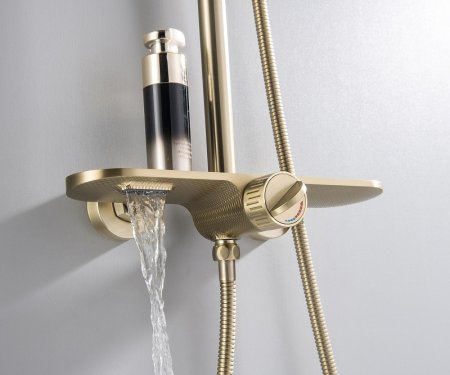 Душевая система Bronze de Luxe Icon 80112CG Золото матовое 