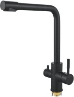 Смеситель для кухни с подключением фильтра Shevanik S868H, черный