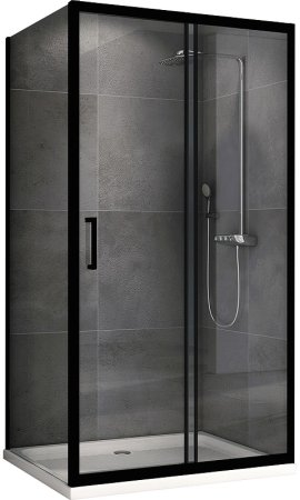 Душевой уголок Abber Schwarzer Diamant 140х90 AG30140B-S90B профиль Черный стекло прозрачное 