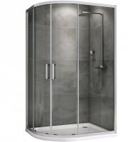 Душевой уголок Abber Schwarzer Diamant 110x80 AG01118 профиль Хром стекло прозрачное