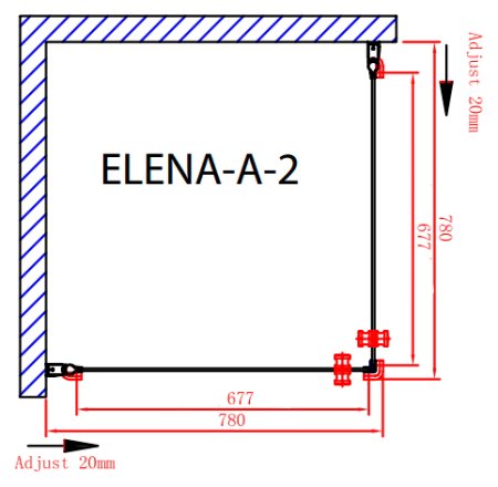Душевой уголок Cezares Elena A2 80 P Cr 