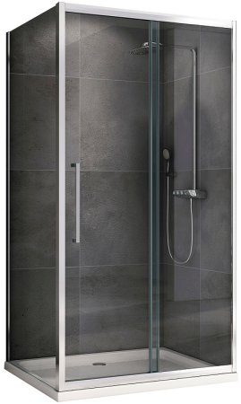 Душевой уголок Abber Schwarzer Diamant 100x100 AG30100H-S100 профиль Хром стекло прозрачное 