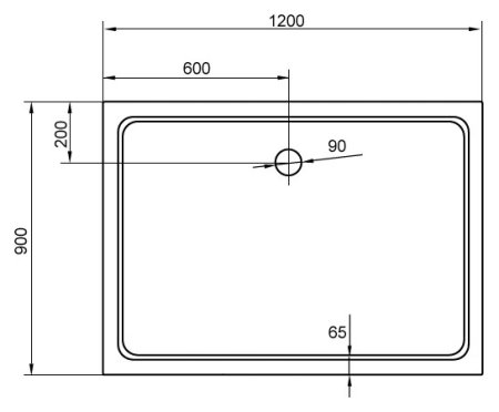 Поддон для душа Cezares SMC AH 120x90 см 