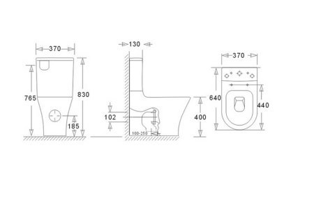 Унитаз компакт Orans Ceramic WM-9906 с микролифтом 