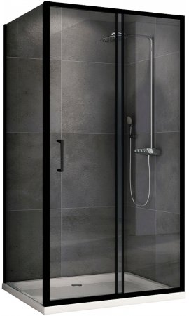 Душевой уголок Abber Schwarzer Diamant 100x80 AG30100B5-S80B5 профиль Черный стекло прозрачное 