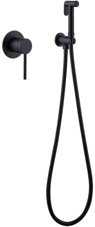 Гигиенический душ со смесителем Abber Emotion AF8825B Черный матовый 