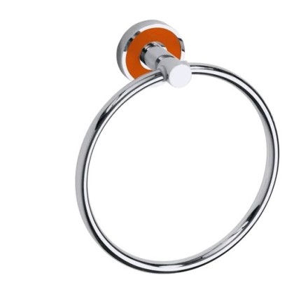 Полотенцедержатель Bemeta Trend-I 104104068g кольцо, хром/оранжевый 