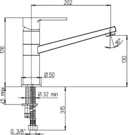 Смеситель для кухни Paini Le Mans 90CR5732SKM Хром 