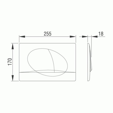 Кнопка смыва Pestan Fluenta Play белая 