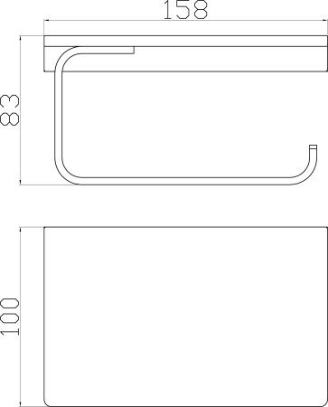 Держатель для туалетной бумаги с полкой WONZON & WOGHAND, Хром (WW-9126) 