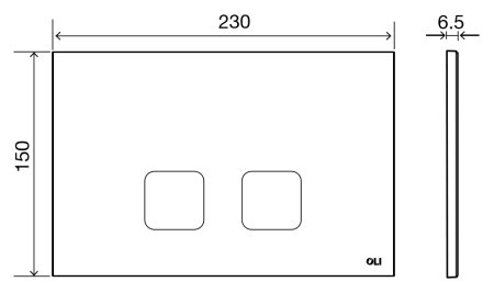Кнопка смыва OLI Plain 070827 хром 