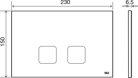 Кнопка смыва OLI Plain 070827 хром 