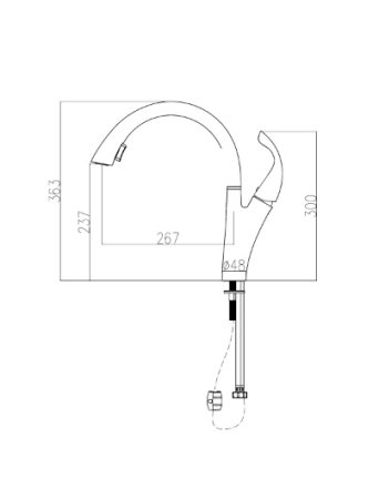 Смеситель однорычажный для кухни золото HAIBA HB70180-13 золото 