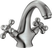 Смеситель двуручковый для раковины HAIBA HB1019-5 сатин