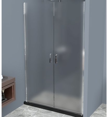 Душевая дверь BelBagno Uno 120 UNO-B-2-120-P-Cr профиль Хром стекло рифленое 