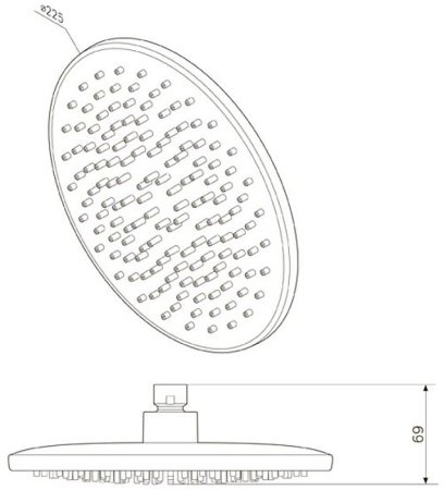 Верхний душ AM.PM Gem F0590000 Хром 
