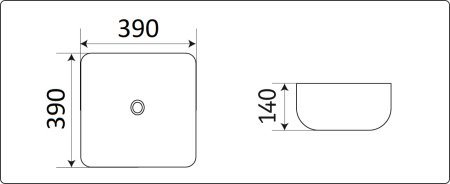 Раковина накладная CeramaLux D1303 