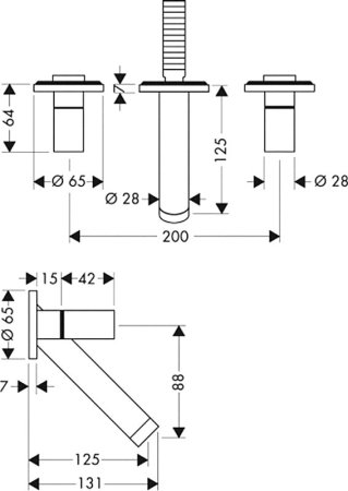 Смеситель Axor Starck 10313000 для раковины 
