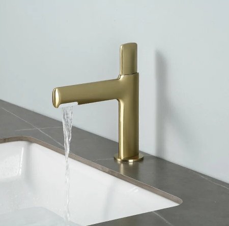 Смеситель для раковины Gappo G1052-81 Золотой сатин 