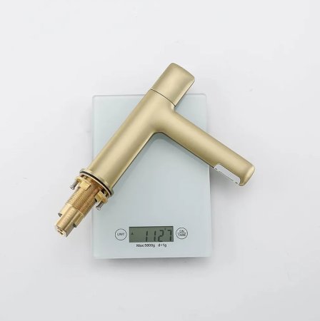 Смеситель для раковины Gappo G1052-81 Золотой сатин 