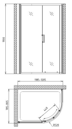 Душевой уголок Gemy Victoria S30181 