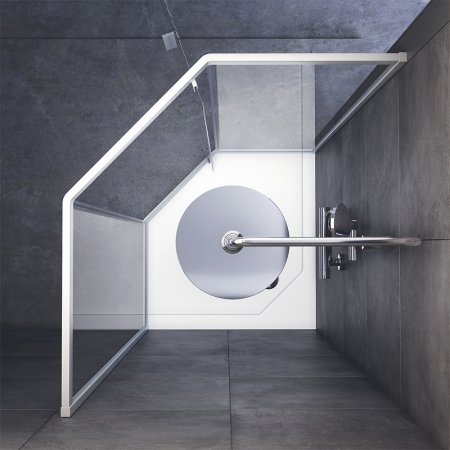 Душевой уголок AM.PM Gem 90x90 W90G-405-090MT профиль Хром матовый стекло прозрачное 