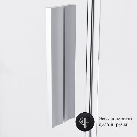 Душевой уголок AM.PM Gem 90x90 W90G-405-090MT профиль Хром матовый стекло прозрачное 