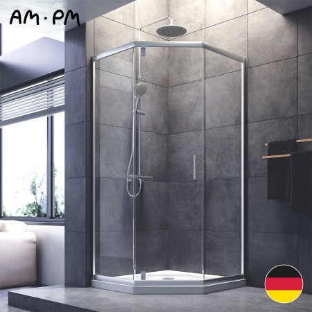 Душевой уголок AM.PM Gem 90x90 W90G-405-090MT профиль Хром матовый стекло прозрачное 