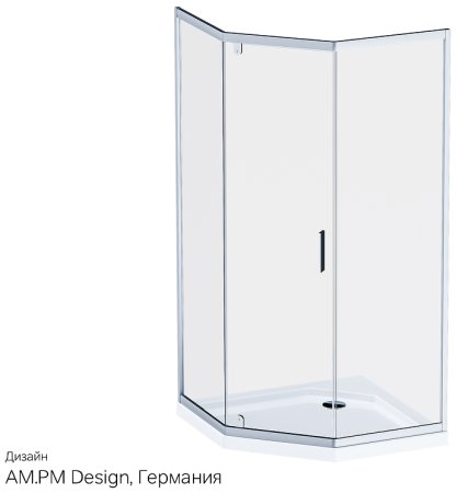 Душевой уголок AM.PM Gem 90x90 W90G-405-090MT профиль Хром матовый стекло прозрачное 