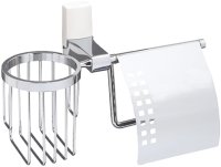 Держатель туалетной бумаги WasserKRAFT Leine White K-5059White с держателем освежителя воздуха
