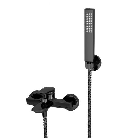 Смеситель WasserKRAFT Glan 6601 для ванны с душем, черный глянец 