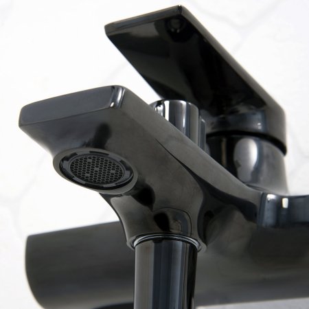 Смеситель WasserKRAFT Glan 6601 для ванны с душем, черный глянец 