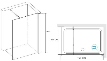Душевая перегородка RGW WA-02-1 1200 