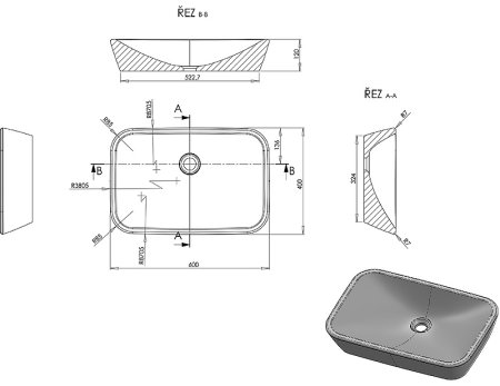 Раковина-чаша Ravak Ceramic R 60 XJX01160002 Белая 