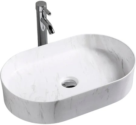 Раковина-чаша Ceruttispa 50 CR0055B MMW1 СТ9540 Белый матовый мрамор 
